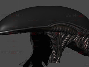 Alien Xenomorph Mask Decor Wearable 3D 打印模型