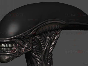 Alien Xenomorph Mask Decor Wearable 3D Print Model