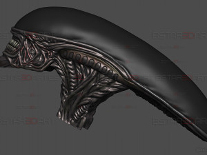 Alien Xenomorph Mask Decor Wearable 3D 打印模型