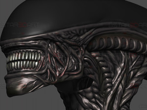 Alien Xenomorph Mask Decor Wearable 3D 打印模型