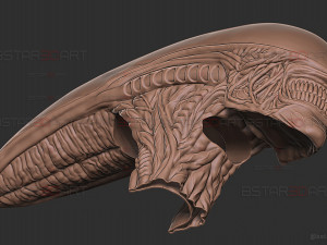Alien Xenomorph Mask Decor Wearable 3D 打印模型