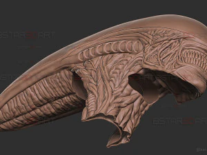 Alien Xenomorph Mask Decor Wearable 3D Print Model