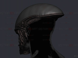 Alien Xenomorph Mask Cosplay 3D Baskı Modeli