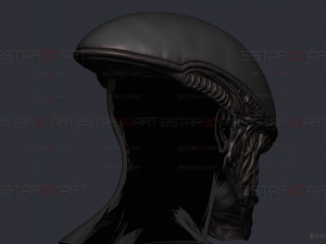 Alien Xenomorph Mask Cosplay 3D Baskı Modeli