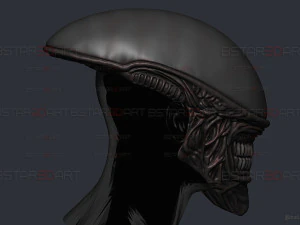 Alien Xenomorph Mask Cosplay 3D Print Model