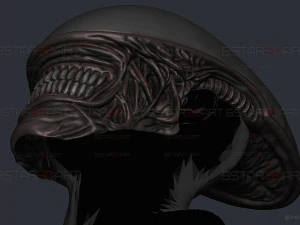 Alien Xenomorph Mask Cosplay 3D Print Model