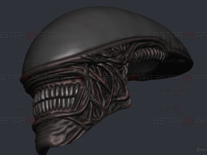 Alien Xenomorph Mask Cosplay 3D Baskı Modeli