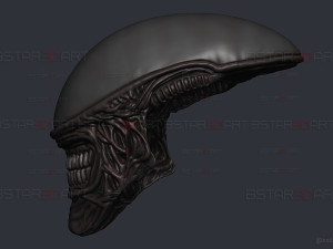 Alien Xenomorph Mask Cosplay 3D Baskı Modeli