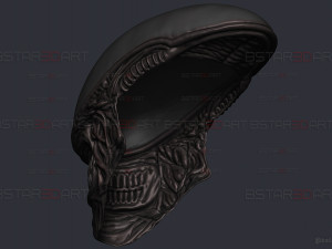 Alien Xenomorph Mask Cosplay 3D Baskı Modeli