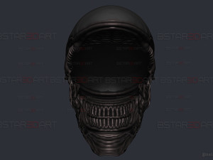 Alien Xenomorph Mask Cosplay 3D Baskı Modeli
