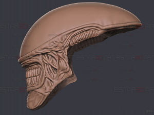 Alien Xenomorph Mask Cosplay 3D Baskı Modeli