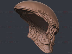 Alien Xenomorph Mask Cosplay 3D Baskı Modeli
