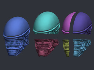 Alien Xenomorph Mask Cosplay 3D Baskı Modeli