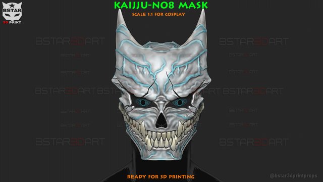 Kaiju No 8 MASK - Kafka Hibino Cosplay 3D Принт Модель .c4d .max .obj .3ds .fbx .stl .blend 