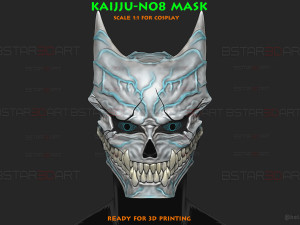 Kaiju No 8 MASK - Kafka Hibino Cosplay 3D Print Model