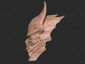 Kaiju No 8 Mask- Moveable Jaw Version - Kafka Hibino Cosplay 3D Print Model
