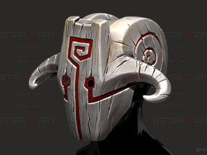 Topeng Juggernaut Dota - Cosplay Halloween Model Cetak 3D
