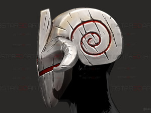 Topeng Juggernaut Dota - Cosplay Halloween Model Cetak 3D