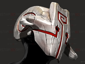 Topeng Juggernaut Dota - Cosplay Halloween Model Cetak 3D