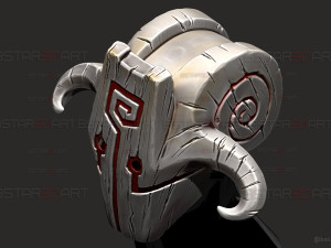 Topeng Juggernaut Dota - Cosplay Halloween Model Cetak 3D