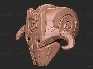 Topeng Juggernaut Dota - Cosplay Halloween Model Cetak 3D