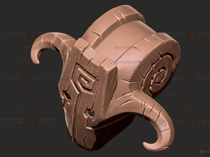 Topeng Juggernaut Dota - Cosplay Halloween Model Cetak 3D