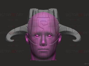 Topeng Juggernaut Dota - Cosplay Halloween Model Cetak 3D