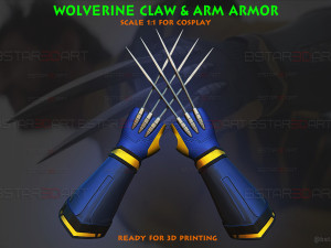 Wolverine Gloves Claw And Arm Armor - Marvel Cosplay 3D 打印模型