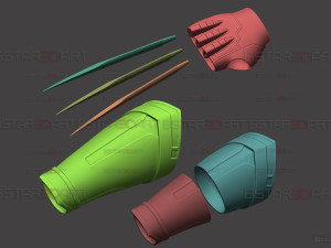 Wolverine Gloves Claw And Arm Armor - Marvel Cosplay Modèles 3D en vedette