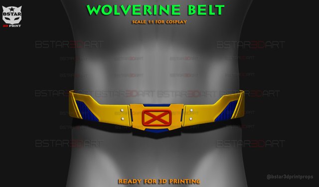 Wolverine Belt Armor - Marvel Cosplay Modèles 3D en vedette .c4d .max .obj .3ds .fbx .stl .blend 