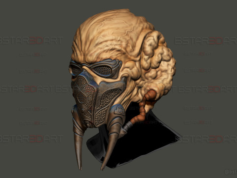 Plo Koon Jedi High Quality Mask - Star Wars Cosplay Modello di stampa 3D