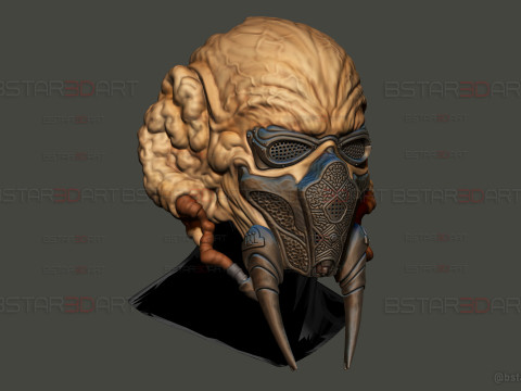 Plo Koon Jedi High Quality Mask - Star Wars Cosplay Modello di stampa 3D