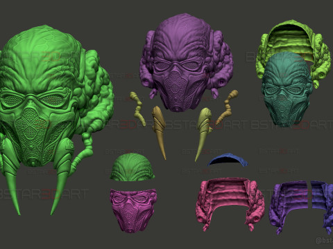 Plo Koon Jedi High Quality Mask - Star Wars Cosplay Modello di stampa 3D