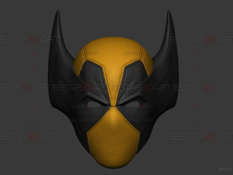 Deadpool X Wolverine Mask - Marvel Comic Cosplay 3D Print Model