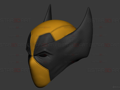 Deadpool X Wolverine Mask - Marvel Comic Cosplay 3D Print Model