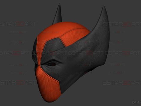 Deadpool X Wolverine Mask - Marvel Comic Cosplay 3D Print Model