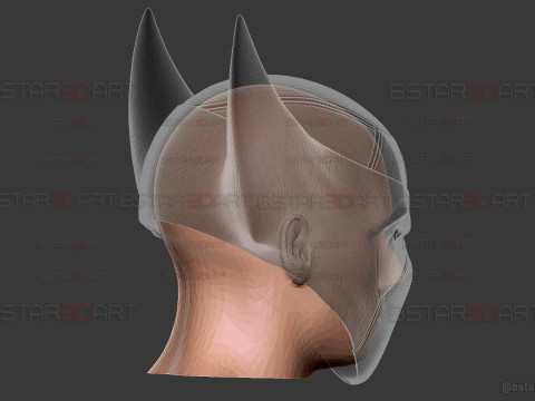 Deadpool X Wolverine Mask - Marvel Comic Cosplay 3D Print Model