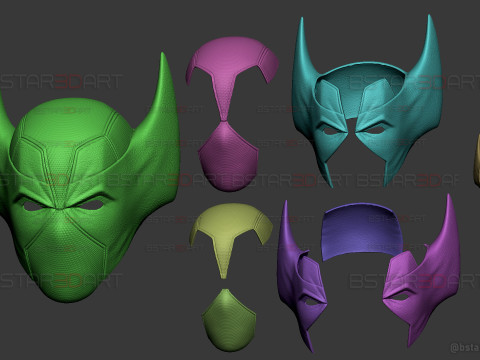 Deadpool X Wolverine Mask - Marvel Comic Cosplay 3D Print Model