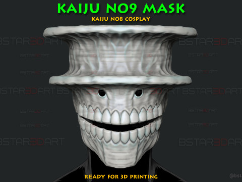 Kaiju No 9 Mask - Kaiju No 8 Anime Cosplay Model Cetak 3D