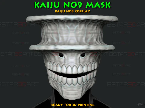 Kaiju Nr. 9 Maske &ndash; Kaiju Nr. 8 Anime Cosplay 3D Druckmodell