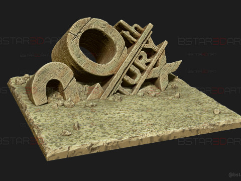 20th Century Fox Logo Damaged Base - Deadpool n Wolverine scene 3D Принт Модель