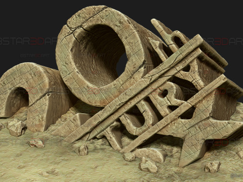 20th Century Fox Logo Damaged Base - Deadpool n Wolverine scene 3D Принт Модель