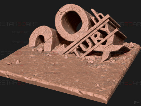 20th Century Fox Logo Damaged Base - Deadpool n Wolverine scene 3D Принт Модель