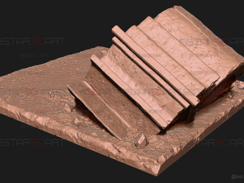 20th Century Fox Logo Damaged Base - Deadpool n Wolverine scene 3D Принт Модель