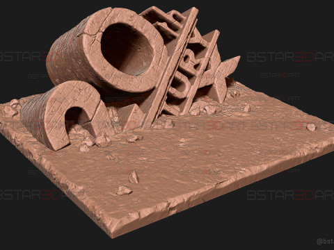 20th Century Fox Logo Damaged Base - Deadpool n Wolverine scene 3D Принт Модель