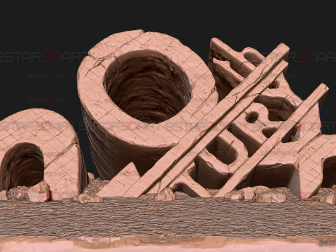 20th Century Fox Logo Damaged Base - Deadpool n Wolverine scene 3D Принт Модель