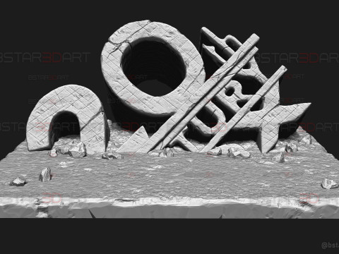 20th Century Fox Logo Damaged Base - Deadpool n Wolverine scene 3D Принт Модель