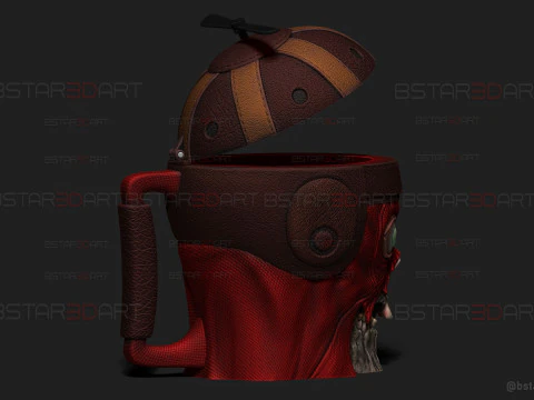Headpool Popcorn Mug High Quality - Deadpool and Wolverine movie - Marvel comic 3D Print Model