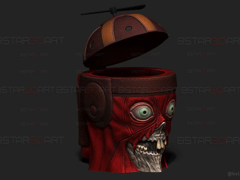 Headpool Popcorn Mug High Quality - Deadpool and Wolverine movie - Marvel comic 3D Print Model
