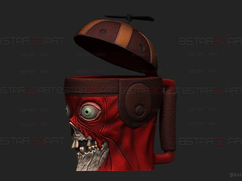 Headpool Popcorn Mug High Quality - Deadpool and Wolverine movie - Marvel comic 3D Print Model